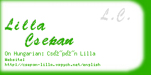 lilla csepan business card